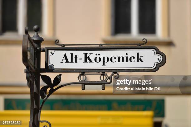 Strassenschild, Alt-Koepenick, Koepenick, Berlin, Deutschland / Köpenick