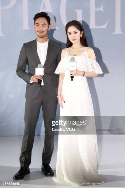 Actor Ethan Juan and actress Yang Mi attend Piaget event on May 11, 2018 in Beijing, China.