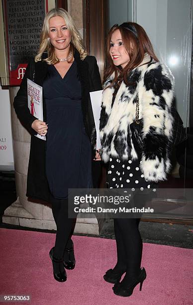 Denise Van Outen and guest attend the Gala Performance of Legally Blonde at The Savoy Theatre on January 13, 2010 in London, England.