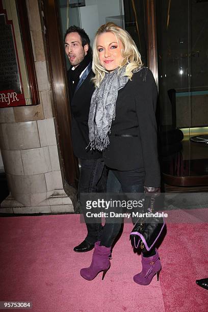 Rita Simons and guest attend the Gala Performance of Legally Blonde at The Savoy Theatre on January 13, 2010 in London, England.