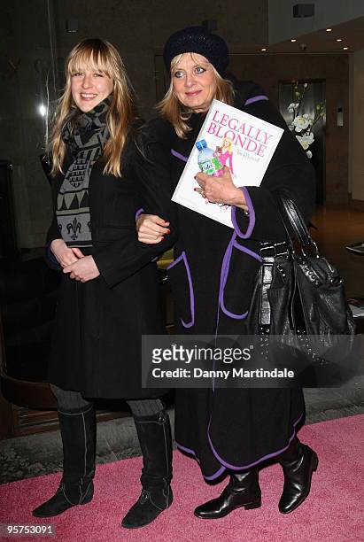 Twiggy and guest attend the Gala Performance of Legally Blonde at The Savoy Theatre on January 13, 2010 in London, England.