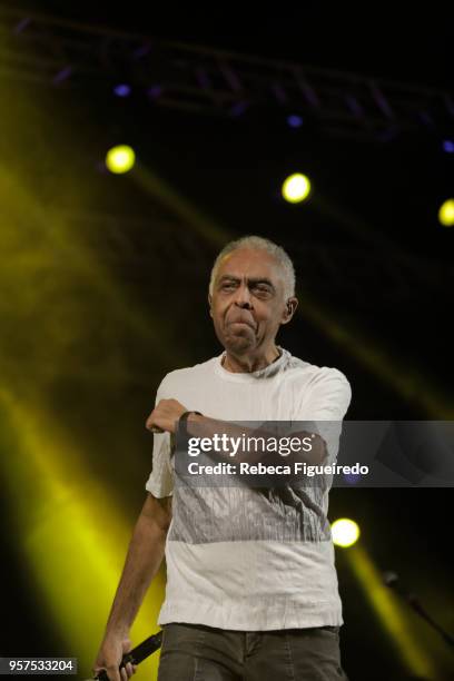 Gilberto Gil performs his Refavela 40 years concert during Festival Bananada at Passeio das Ãguas on May 11, 2018 in Goiania, Brazil