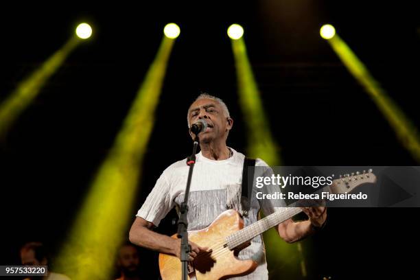 Gilberto Gil performs his Refavela 40 years concert during Festival Bananada at Passeio das Ãguas on May 11, 2018 in Goiania, Brazil