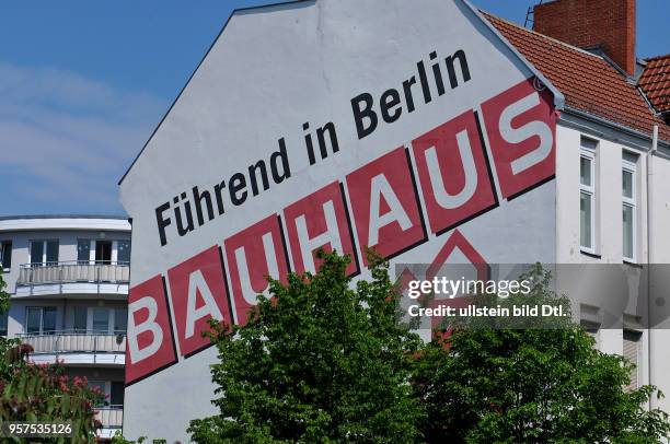 Bauhaus, Werbung, Fregestrasse, Steglitz, Berlin, Deutschland