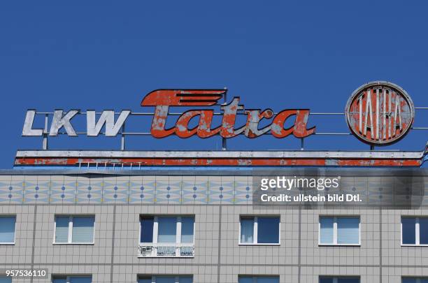 Werbung, Tatra, Karl_Marx_Allee, Mitte, Berlin, Deutschland