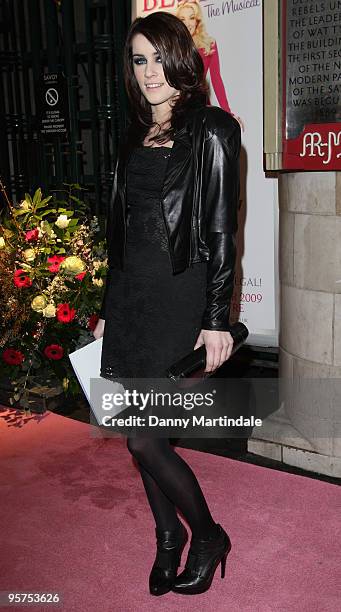 Lucie Jones from the X Factor attends the Gala Performance of Legally Blonde at The Savoy Theatre on January 13, 2010 in London, England.