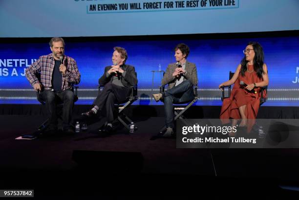 Judd Apatow, Martin Short, Tig Notaro and Ali Wong talk to the audience at "Neflix Is A Joke - A Celebration of Netflix Stand-Up FYC Event" at...