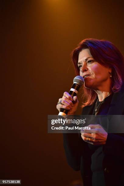 Rosanne Cash performs with students at the Berklee College of Music Commencement Concert at Agganis Arena at Boston University on May 11, 2018 in...