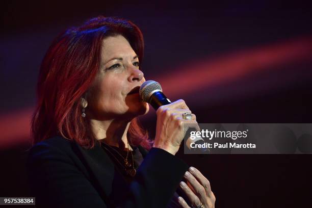 Rosanne Cash performs with students at the Berklee College of Music Commencement Concert at Agganis Arena at Boston University on May 11, 2018 in...