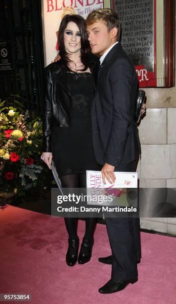 Lucie Jones and guest attends the Gala Performance of Legally Blonde at The Savoy Theatre on January 13, 2010 in London, England.