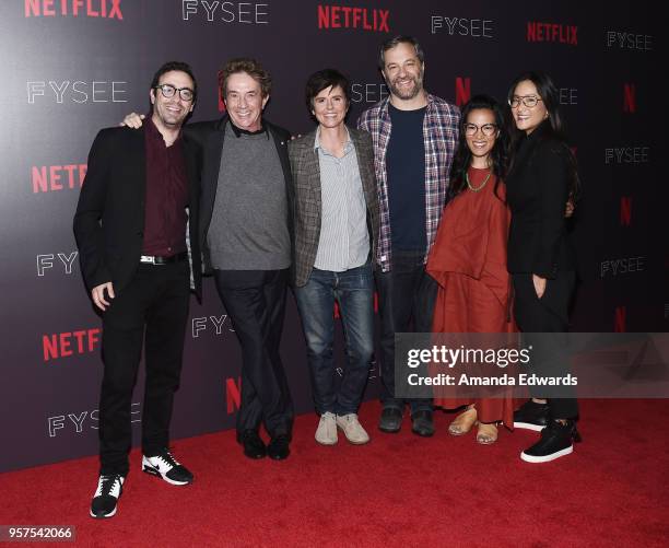 Producer Robbie Praw, comedians Martin Short, Tig Notaro, Judd Apatow and Ali Wong and producer Lisa Nishimura arrive at the #NETFLIXFYSEE 'Neflix Is...
