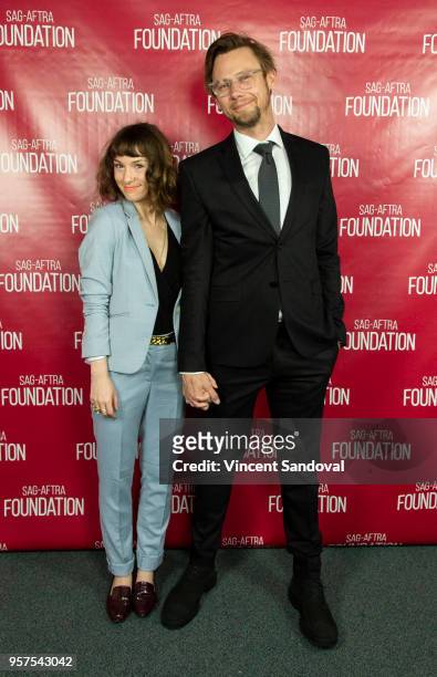 Actors Sophia Del Pizzo and Jimmi Simpson attend SAG-AFTRA Foundation Conversations screening of "Unsolved: The Murders Of Tupac And The Notorious...