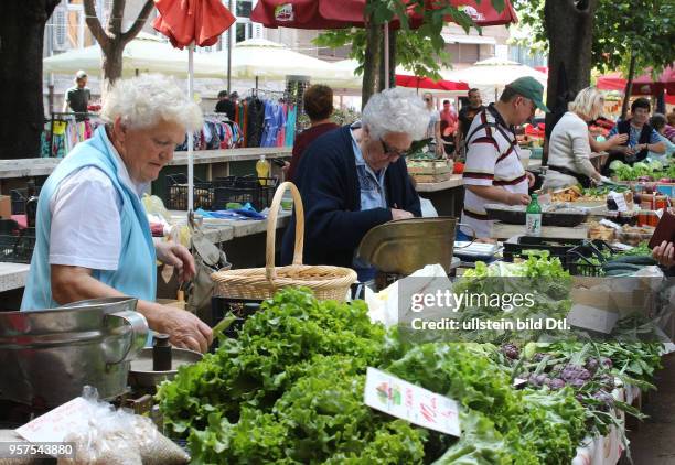 Kroatien Istrien Pula Ansicht Stadtansicht Gemüsemarkt Markt Obst und Gemüse Direkterzeuger