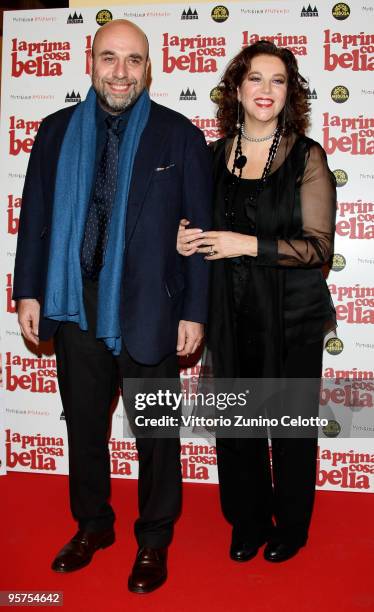 Paolo Virzi and Stefania Sandrelli attend 'La Prima Cosa Bella' Milan Premiere on January 13, 2010 in Milan, Italy.