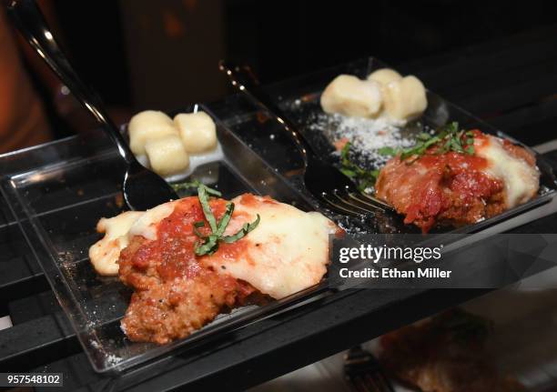 Chicken cutlet parmigiana with homemade gnocchi is served at the Martorano's booth during the 12th annual Vegas Uncork'd by Bon Appetit Grand Tasting...