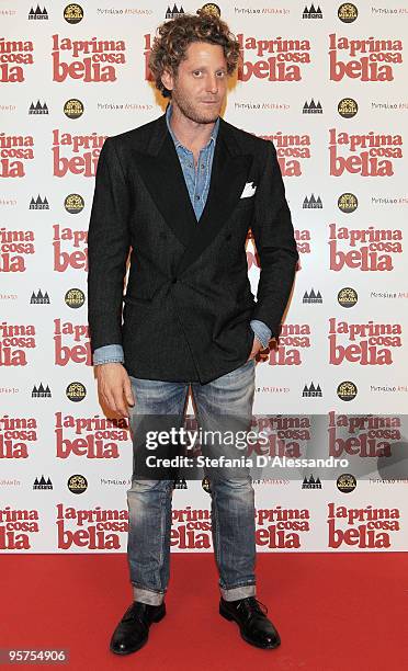 Lapo Elkann attends 'La Prima Cosa Bella' Premiere on January 13, 2010 in Milan, Italy.