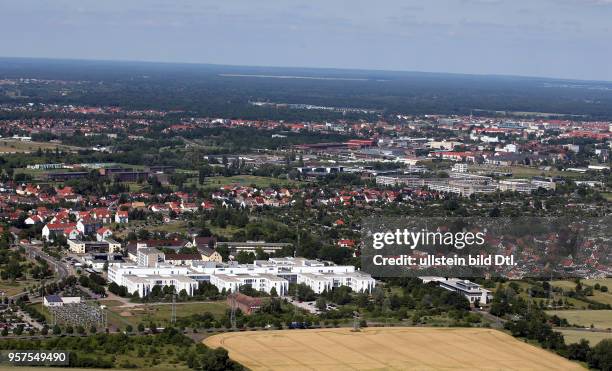 Stadtansicht Ansicht Luftbild Luftaufnahme Dessau Dessau-Roßlau Dessau Alten Krankenhaus Städtisches Klinikum Dessau