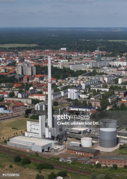 Stadtansicht Ansicht Luftbild Luftaufnahme Desau Dessau-Roßlau Stadtwerke