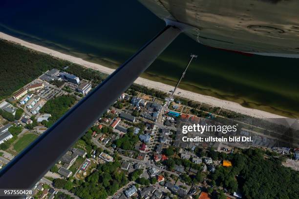 Zinnowitz, Island of Usedom, Mecklenburg-Western Pomerania, Germany, aerial view, May 27, 2017