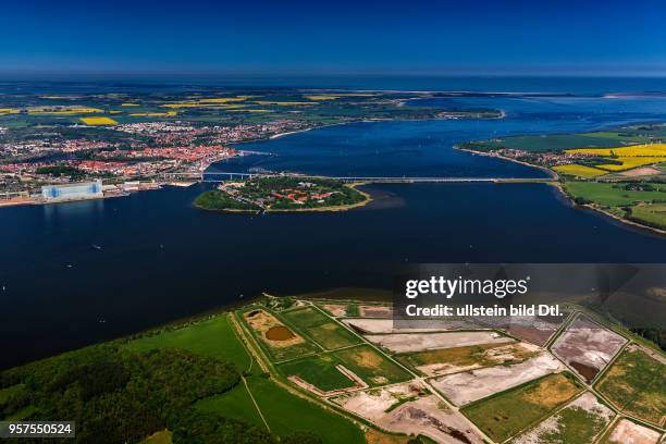 Stralsund, Mecklenburg-Western Pomerania, Germany, aerial view, May 27, 2017