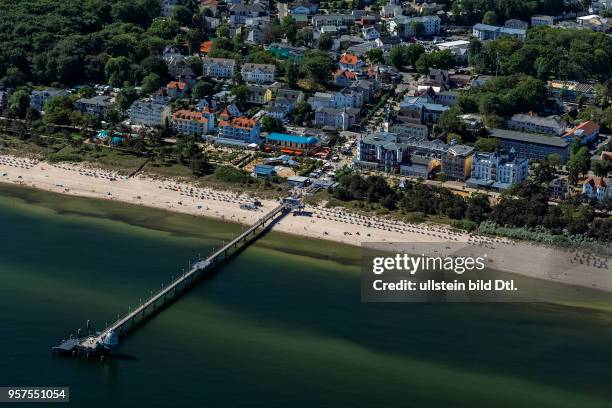 Zinnowitz, Island of Usedom, Mecklenburg-Western Pomerania, Germany, aerial view, May 27, 2017