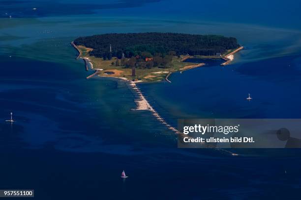 Peenemuende, Smal Island of Ruden near Island of Usedom, Mecklenburg-Western Pomerania, Germany, aerial view, May 27, 2017