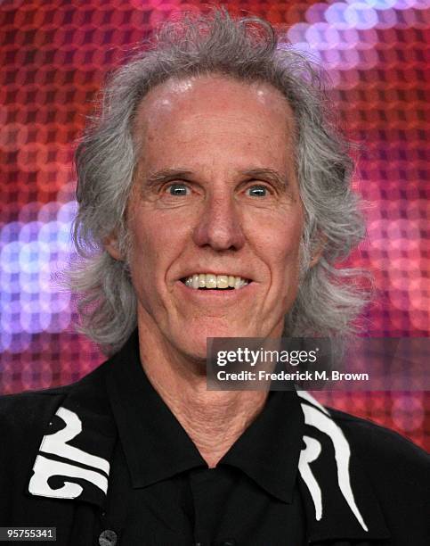 Recording artist John Densmore of the film "When You're Strange: a film about the Doors" speaks during the PBS portion of the 2010 Television Critics...