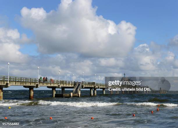 Zinnowitz, Usedom, Germany - coast, pier, August 18, 2016.