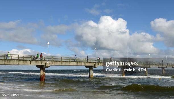 Zinnowitz, Usedom, Germany - coast, pier, August 18, 2016.