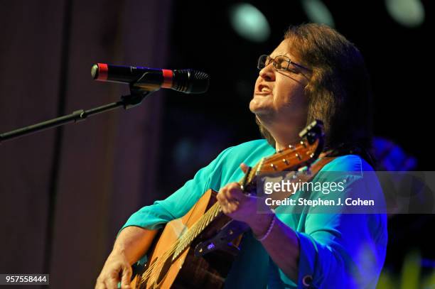 Dale Ann Bradley performs during the 2018 Kentucky Music Hall Of Fame Induction Ceremony at Renfro Valley Entertainment Center on May 11, 2018 in Mt...
