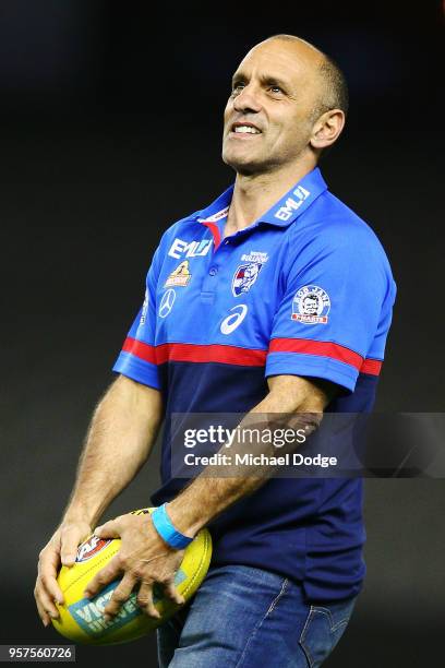 Bulldogs legend Tony Liberatore is seen at a corporate match before the round eight AFL match between the Western Bulldogs and the Brisbane Lions at...