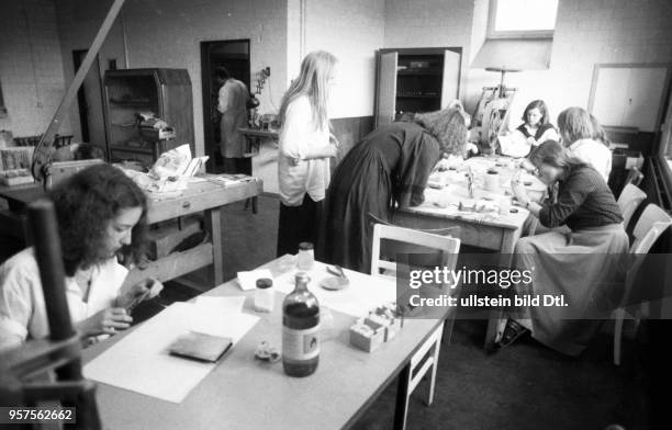 Deutschland, Paderborn: Handwerklich-kuenstlerischer Unterricht an der freien Walldorfschule im Schloss Hamborn am in Paderborn.