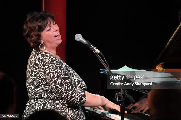 Liane Carroll performs on stage at Pizza Express Jazz Club, Soho on January 13, 2010 in London, England.