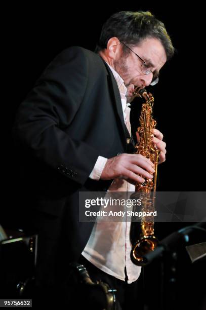 Tim Whitehead performs on stage at Pizza Express Jazz Club, Soho on January 13, 2010 in London, England.