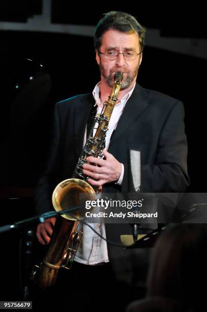 Tim Whitehead performs on stage at Pizza Express Jazz Club, Soho on January 13, 2010 in London, England.