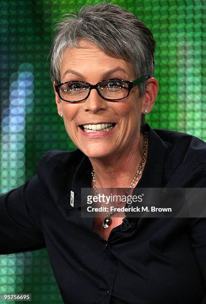 Actress/narrator Jamie Lee Curtis of the film ''Dirt! The Movie'' speaks during the PBS portion of the 2010 Television Critics Association Press Tour...