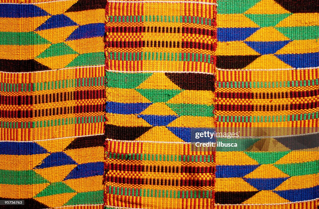 African colored pattern fabric background