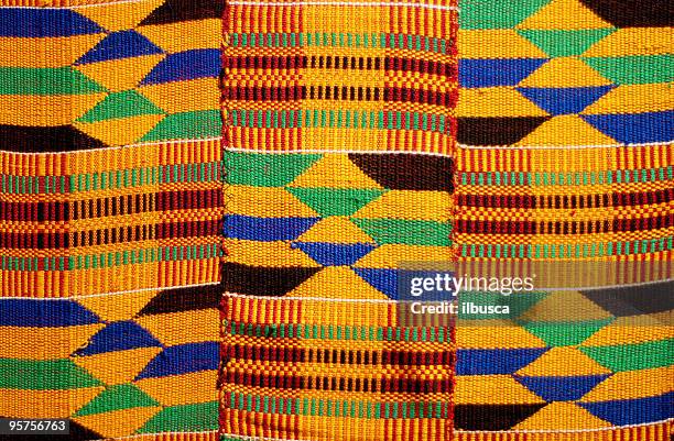 african colored pattern fabric background - afrika bildbanksfoton och bilder