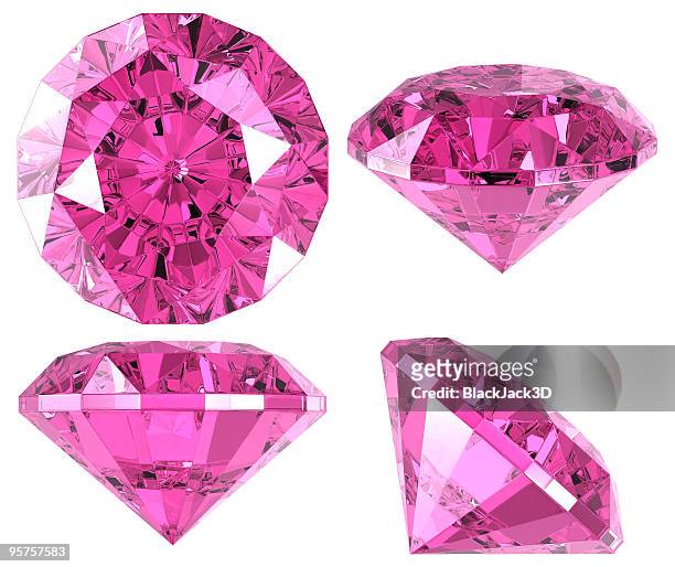 ピンクのダイヤモンド(4 ポジション - diamond ストックフォトと画像