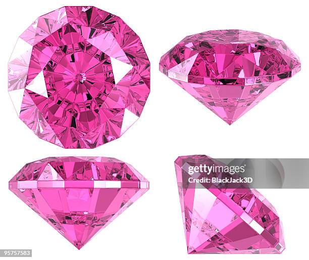 pink diamond (4 positions) - diamant stockfoto's en -beelden