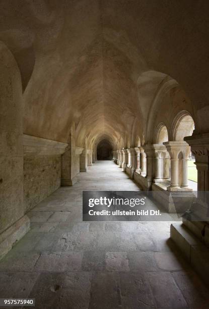 Im Kreuzgang der Klosterkirche der ehem. Zisterzienserabtei Fontenay , Burgund, Frankreich