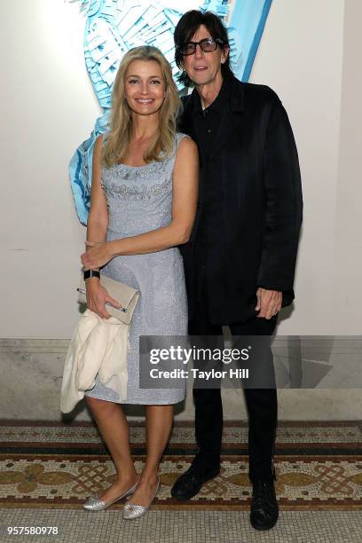 Paulina Porzikova and Ric Ocasek attend the first annual Art Students League Of NY [STartUP] Gala at Art Students League on May 11, 2018 in New York...