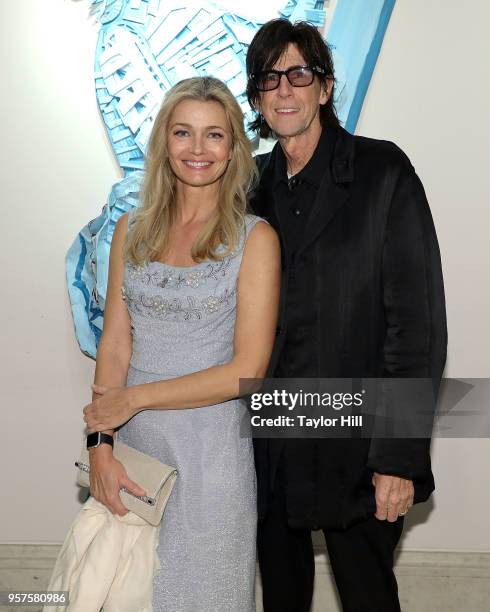 Paulina Porzikova and Ric Ocasek attend the first annual Art Students League Of NY [STartUP] Gala at Art Students League on May 11, 2018 in New York...