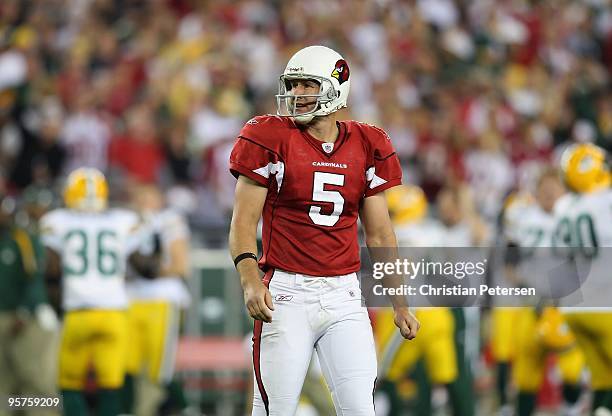 Punter Ben Graham of the Arizona Cardinals during the 2010 NFC wild-card playoff game against the Green Bay Packers at the Universtity of Phoenix...