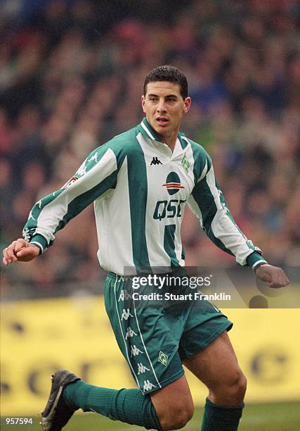 Claudio Pizarro of Werder Bremen in action during the German Bundesliga match between Werder Bremen and SC Freiberg at the Weserstadion in Bremen,...
