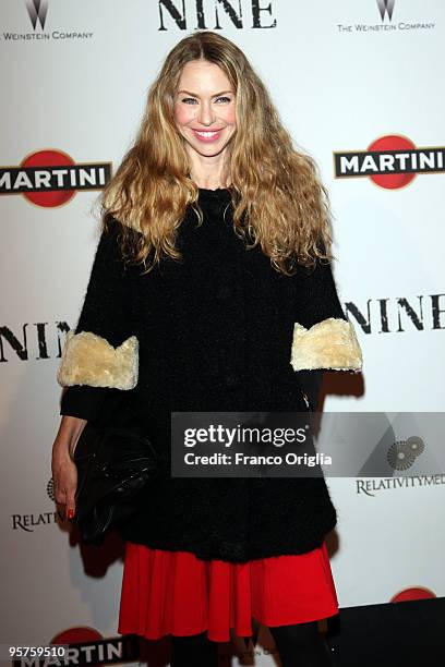 Actress Yvonne Scio attends the Rome Premiere Party of 'NINE' co-hosted by Belstaff, at the Auditorium della Conciliazione on January 13, 2010 in...