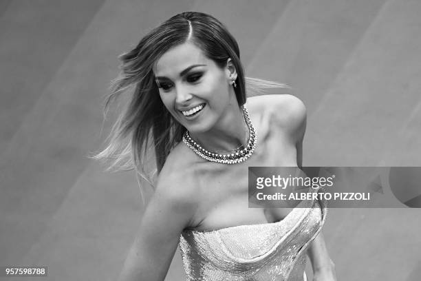 Czech model Petra Nemcova poses as she arrives on May 10, 2018 for the screening of the film "Sorry Angel " at the 71st edition of the Cannes Film...