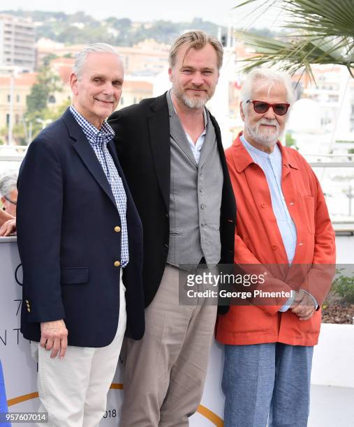 Actor Keir Dullea, director Christopher Nolan and Stanley Kubrick's producing partner and brother-in-law Jan Harlan attend the world premiere of a...