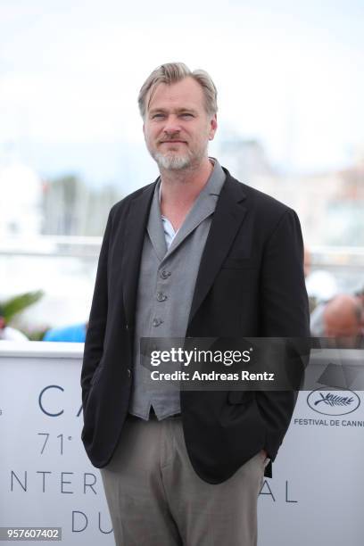 Director Christopher Nolan attends the Rendezvous With Christopher Nolan photocall during the 71st annual Cannes Film Festival at Palais des...