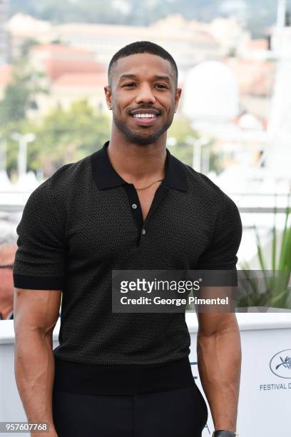 Actor Michael B. Jordan attends the photocall for the "Farenheit 451" during the 71st annual Cannes Film Festival at Palais des Festivals on May 12,...